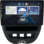 10,1-tolline autoradio Toyota Aygo/Peugeot 107/Citroen C1 (2005-2014) GPS navigatsioon - Traadita CarPlay Android Auto - Tagurduskaamera - Android 14 2 DIN - DSP DAB roolijuhtimispuldi juhtimine