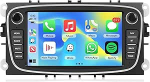 4+64G Android autoradio Ford Focus II/S-Max/Mondeo 9/Galaxy II/C-Max juhtmevaba Carplay/Android Car, 7-tolline puuteekraaniga Navi/WiFi/FM/RDS/SWC/Canbus/Bluetooth/EQ + tagumine kaamera
