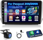 [4+64G] Android 13 autoraadio Peugeot 208/2008 2012-2018 juhtmevaba Carplay & Android Car - 10.1-tolline IPS 1280 x 720P puuteekraaniga autoraadio koos AI DSP, EQ, SWC, GPS + AHD tagantvaate kaameraga