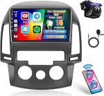 Hikity 2+64G Android 15 autoraadio Hyundai i30 2006-2011 juhtmevaba Carplay Android autole, 9-tolline puuteekraaniga Android raadio Bluetooth GPS WiFi EQ FM RDS Mirror Link SWC MIC tagurduskaameraga