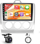 8 s&uuml;damikud 6+128G traadita Carplay Android autoraadio Ford Focus Mk2 Mk3 Exi MT 2 3 2004-2011 9-tolline puuteekraaniga raadio koos Android auto peeglilinkiga Bluetooth FM/RDS/EQ/DSP WiFi GPS navigatsiooniga tagumine