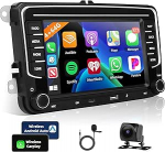 4+64G Carplay autoraadio VW Seat/Skoda/Altea/Toledo/Leon/Altea XL juhtmevaba Android autoga, 7-tolline Android 13 puuteekraaniga GPS Navi/WiFi/FM/RDS/SWC/Canbus/BT/EQ+AHD kaamera + mikrofon