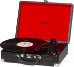 Denver VPL-120B Case Record Player Black - Retro plaadim&auml;ngija koos k&otilde;lariga, USB vin&uuml;&uuml;lplaadim&auml;ngija digiteerimiseks, automaatne seiskamine, vin&uuml;&uuml;lplaadim&auml;ngija Vintage RCA v&auml;ljundiga