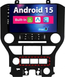 SXAUTO Android 15 IPS autoraadio, mis sobib Ford Mustangile (2015-2020) - Sisseehitatud CarPlay / Android Car - Tagurduskaamera tasuta - 2G + 32G - Juhtrattajuhtimine DAB Fast Boot WiFi Bluetooth - 2 DIN