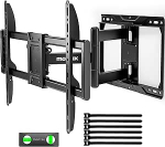 monTEK Full Motion TV seinakinnitus 37-84-tollistele teleritele kuni 50 kg, p&ouml;&ouml;rlev, kallutatav ja pikendatav teler, Max VESA 600 x 400 mm, 12-tollise/16-tollise puidust statiivi jaoks