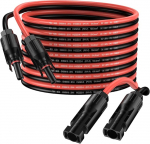 P&auml;ikesekaabel 5 m 4 mm&sup2; p&auml;ikesepaneeli pikenduskaabel IP68 veekindel adapterkaabel pistikupesa ja pistiku &uuml;hendusega (5 m punane + 5 m must)