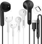 USB C k&otilde;rvaklapid iPhone 16/15 Pro Max/Plus, juhtmega k&otilde;rvaklapid mikrofoni ja helitugevuse reguleerimise, HiFi stereom&uuml;ra summutamise, C-t&uuml;&uuml;pi k&otilde;rvaklapid, juhtmega iPad Pro, Samsung Galaxy jaoks