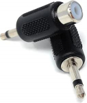 DRUT 1 x RCA Female kuni 3,5 mm mono pistiku audio-video adapter must h&otilde;bedane