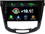 6G + 128G autoraadio Nissan X-Trail Qashqai J11 T32 (2013-2017) GPS navigatsiooniga 10-tolline IPS puuteekraaniga tagantvaate kaamera + mikrofon DSP + Carplay tugi BT5.0/WLAN/SWC/DAB