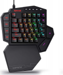 Redragon K585 DITI Single Hand RGB Mechanical Gaming Keyboard, Blue Switches, Type-C Professional Gaming Keyboard with 7 Integrated Macro Keys, Removable Wrist Support, 42 Keys