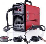 ARCCAPTAIN MIG MAG-kaitsegaasi keevitusmasin IGBT 140A AC230V, 5-in-1 kombineeritud keevitusmasin t&auml;hegaasi (FCAW) / MMA E-Hand / Lift TIG s&uuml;nergilise traadis&ouml;&ouml;tmega, 1 kg t&auml;hegaasi 0,8 mm traadiga