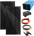 SOLARTRONICS komplekt 2 x 120 W p&auml;ikesemoodul 1070 x 580 x 35, TS 1000 W pinge muundur + 20 A laadija kontroller + p&auml;ikesekaabel + p&auml;ikesepistik fotogalvaanilised s&uuml;steemid matkaautode saarestikus&uuml;steem