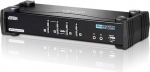 ATEN CS1784A 4-portiline USB DVI Dual Link KVMP lauaarvuti kommutaator koos 4xDVI-D KVM kaablikomplektiga - must
