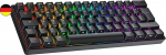 Ranked N60 Nova mehaaniline 60-protsendiline klaviatuur, Hotswap m&auml;nguklaviatuur, 62 programmeeritavat klahvi RGB valgustusega, PC/Mac Gamer, ISO DE QWERTZ (must, Gateron Pro Red)