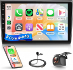 Rimoody 8 Core 4+64G autoraadio Android 15 Fiat Bravo 2007-2014, 9-tolline puuteekraaniga autoraadio traadita Carplay Android auto FM/RDS/EQ/DSP peeglilink Bluetooth WiFi GPS tagurduskaameraga