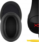 Geekria QuickFit asendusk&otilde;rvapadjad HyperX Cloud Flight, Cloud Flight S, Cloud Stinger m&auml;nguk&otilde;rvaklappidele, k&otilde;rvapadjad, peakomplektide k&otilde;rvapadjad, k&otilde;rvaklapid, remonditarvikud (must)