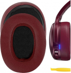 Geekria QuickFit asendusvalgu nahast k&otilde;rvapadjad Skullcandy Crusher Wireless Crusher Evo Crusher ANC Hesh 3 k&otilde;rvaklappide k&otilde;rvapadjad peakomplektide k&otilde;rvakuppide remonditarvikud (tumepunane)