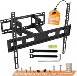 EasyLife FlexMount E80 Dual TV seinakinnitus 37-80 tolli - topelt p&ouml;&ouml;rlevad k&auml;ed, kallutatav, VESA 600 x 400, kuni 40 kg, t&auml;isliigutuskinnitus telerile - lame seinal, sisaldab kaablijuhet.