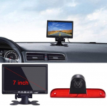 Auto kolmas katusepidurilampide kaamera piduritulede tugikaamera, 12 mm kaamera + 7-tolline TFT LCD-monitor.