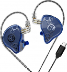 ND Venus In-Ear Monitor k&otilde;rvaklapid, 10mm topelt magnetiline d&uuml;naamiline juht, IEM k&otilde;rvaklapid, HiFi juhtmega m&auml;nguk&otilde;rvaklapid, 2 Pin eemaldatav kaabel (mikrofoniga, sinine)