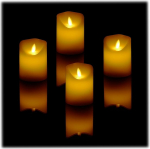 Relaxdays LED-k&uuml;&uuml;nlad, komplekt 4, taimeri ja liikuva leegiga, K x S: 10 x 7,5 cm, leegita k&uuml;&uuml;nlavalgustid, elektrilised, kreemikas v&auml;rvus.