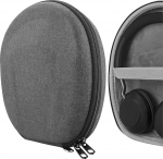 Geekria UltraShell k&otilde;rvaklappide kandekott Bose QC35, QC25, QC15, Grado SR60, SR80 ja teistele / Kaitsekott, milles on ruumi kaablile, AMP-le, k&otilde;rvapadjadele, iPodile, osadele ja tarvikutele (hall pluus)