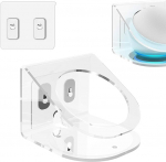 Geekria akr&uuml;&uuml;list seinakinnitus Echo Dotile (4. p&otilde;lvkond) koos LED-kella ja Alexaga, k&otilde;larite statiiv, tugev klamber, sobib k&otilde;igile uutele 2021 Echo Dot nutik&otilde;laritele (l&auml;bipaistev)