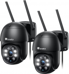 ctronics PTZ WiFi v&auml;livalvekaamera, 1080P traadita WiFi IP kaamera v&auml;ljas automaatse j&auml;lgimise, isiku tuvastamise, &ouml;&ouml;n&auml;gemise, 2-suunalise heli, IP66 veekindel, must (2 tk)
