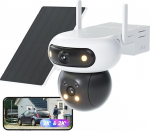 EZVIZ 4MP + 4MP WLAN Surveillance Camera Outdoor Battery Solar Pan&Tilt Dual Lens 10400 mAh Battery Car Tracking Colour Night Vision Person/Vehicle Detection 2-Way Audio CB90 Dual + 8W Solar Panel