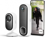Arlo traadita HD-video uksekell ja 2K siseruumide valvekaamera - nutikas kodu kaitse pere ja lemmikloomade jaoks, &ouml;ine n&auml;gemine, liikumistuvastus, kahesuunaline heli, &uuml;hildub Alexaga