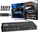4 porti Quad HDMI KVM Multi-Viewer/Screen Divider/Switch | 1080p @ 60Hz | 5 vaatamisrežiimi | USB Switch | jagab 4 USB seadet 4 arvutis