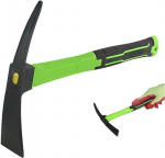 Spitzhacke zum Graben, 16, 9-Zoll-Doppelseiten-Gartenhacke, robust, mit rutschfestem Griff, f&uuml;r Gartenarbeit, Landschaftsbau, Gartenarbeiten und im Freien, Stil 2, robuste Gartenhacke
