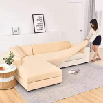 WWQQ Diivan viskamine Diivan Slipcover M&ouml;&ouml;blikate Kaitsja Elastne diivanikate L kuju Diivanikatted Diivanikatted Diivanikaitsja Kui teie diivan on L-kujuline, ostke palun kaks