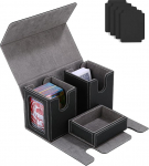 Azyvum Commander Deck Box, Kaardim&auml;ngu kast vaateaknaga, 2 eemaldatavat MTG teki kasti, tugev magnetiline kaardikarp koos t&auml;ringukambriga 200+ kaardile.
