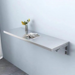 Kokkupandav t&ouml;&ouml;laud Roostevabast terasest seinale paigaldatav kokkupandav laud v&auml;ikestele ruumidele Ujuv laud koos klambritega K&ouml;&ouml;gi s&ouml;&ouml;gilaud (120x50cm)