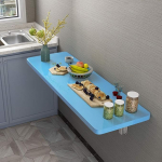 Klapptisch zur Wandmontage, multifunktsionaalne, ideal f&uuml;r Zuhause, B&uuml;ro, Waschk&uuml;che, K&uuml;che und Kinderarbeitszimmer (Blau, 120 x 50 cm)