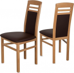 Staboos CH44 S&ouml;&ouml;gitoatoolide komplekt 4 puidust tooli kuni 150 kg - t&auml;ielikult kokkupandud - K&ouml;&ouml;gitooli pehmendusega seljatoega - t&auml;ispuidust p&ouml;&ouml;k (naturaalne - pruun)