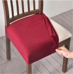 Toolikatted 4 / 6 Stretch toolikate komplekt s&ouml;&ouml;gitoa toolidele, eemaldatav pestav toolide kaitse dekoratsioon toolikate koju, k&ouml;&ouml;ki, hotelli, restorani, pulma (v&auml;rv: Burgundia,