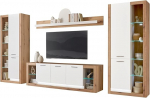 Rivian seinakapp mattvalge ja Evoke Oak Living 4-kohaline komplekt 398 cm