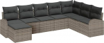 Rantry 8-teiliges Garten Sofa Set mit Kissen Graues Poly Rattan, 2-Sitzer Garten Sofa mit Stauraum und Kissen Graues Poly Rattan Gartenlounge Model3354828