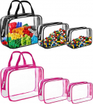 Lego hoiukott, 6 Pack plastikust kott ladustamise k&auml;epidemed, Lego kotid, veekindel tualettkott, m&auml;nguasjakott ehitusplokkide, puzzle plakatid, pallid, Pretend Play m&auml;nguasjad