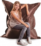 SMOOTHY Original Metallic Junior Indoor XL Bean Bag, 250 L, hiiglaslik Bean Bag, istmepadi, valmistatud puuvillast, ideaalne lastele (140 x 110 cm, pronks)