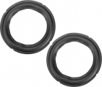 hankekaart Schwarzer 10,2 cm Gummi-Kerben-Lautsprecherkanten-Ring, Ersatzteile f&uuml;r Lautsprecher-Reparatur oder Heimwerker, 2 St&uuml;ck
