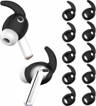 K&otilde;rvaklappide katted Samsung Galaxy Buds 3 Pro jaoks, spordik&otilde;rvaklapid Silikoonist libisemiskindlad kriimustusvastased Galaxy Buds Pro 3 must 5 paari