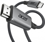 Acer USB C-HDMI kaabel 4K @ 60Hz, Thunderbolt 3/4 &uuml;hilduv, alumiinium + nailon, Type C HDMI-le iPhone 15/16 Pro Max, MacBook iPad Pro/Air, iMac, Surface Book 2, Samsung S24, Pixelbook jne. -3 m