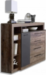 ROLLER Sideboard - Mud Oak Black Oak - 162 cm