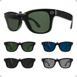 4 Pack polariseeritud p&auml;ikeseprillide kinnitused Ray-Ban Meta Smart prillidele (Wayfarer), Anti-Blend UV400 kaitse Clip-On, Sensor Friendly, 4 v&auml;rvi (M / Standard 50mm)