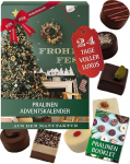 Hallingers Genuss Manufaktur &scaron;okolaadide advendikalender ilma alkoholita - 24 k&auml;sitsi valmistatud premium &scaron;okolaadi &scaron;okolaadi peenestatud kakaost - maiustused kingitus pere lastele t&auml;iskasvanutele - j&otilde;ulukalender 2025
