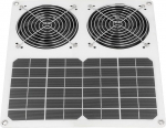 Solar Panel Fan Kit for Greenhouse 12 Inch Waterproof 100W Solar Double Fan Kit for Chicken Coop Outdoor Solar Panel Operated Extractor Fan for