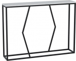 Beistelltisch Schmal aus Marmor, Console Table f&uuml;r Flur und Wohnzimmer(White,100cm/39.4in)